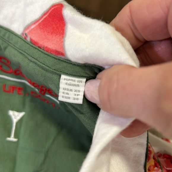 PJ Salvage NEW! Cranberries and Cocktails Flannel PJ Set Size XS - Picture 6 of 13